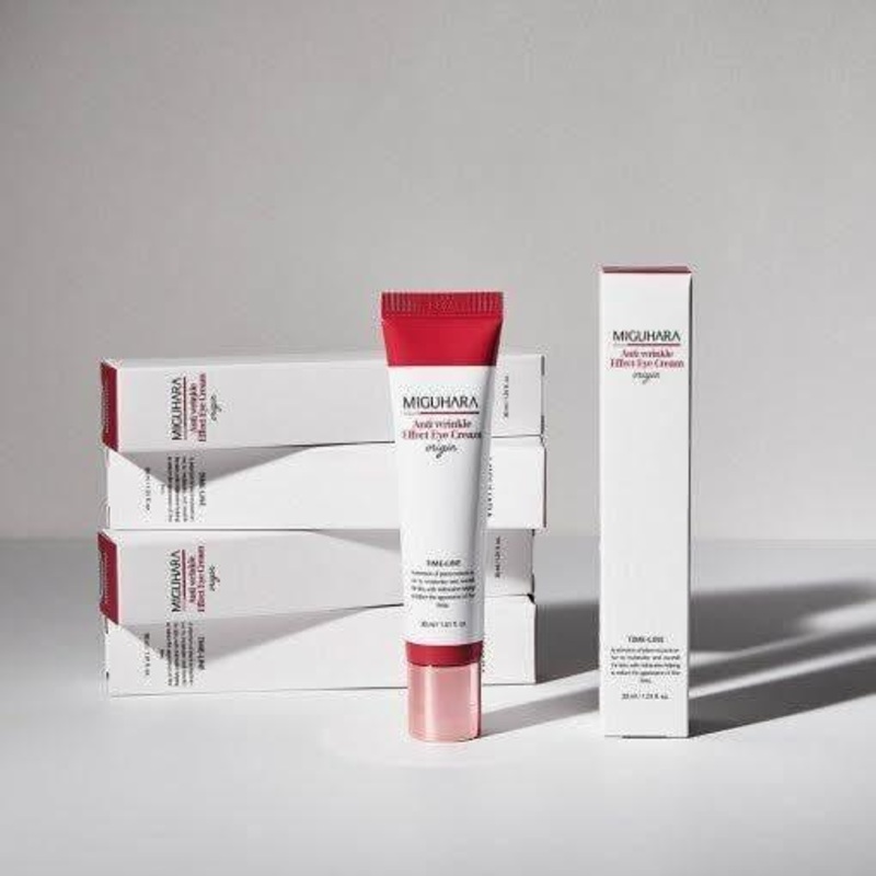 MIGUHARA Anti Wrinkle Effect Eye Cream Origin  30ml | Firming Peptide Eye Cream for Dark Circles & Fine Lines