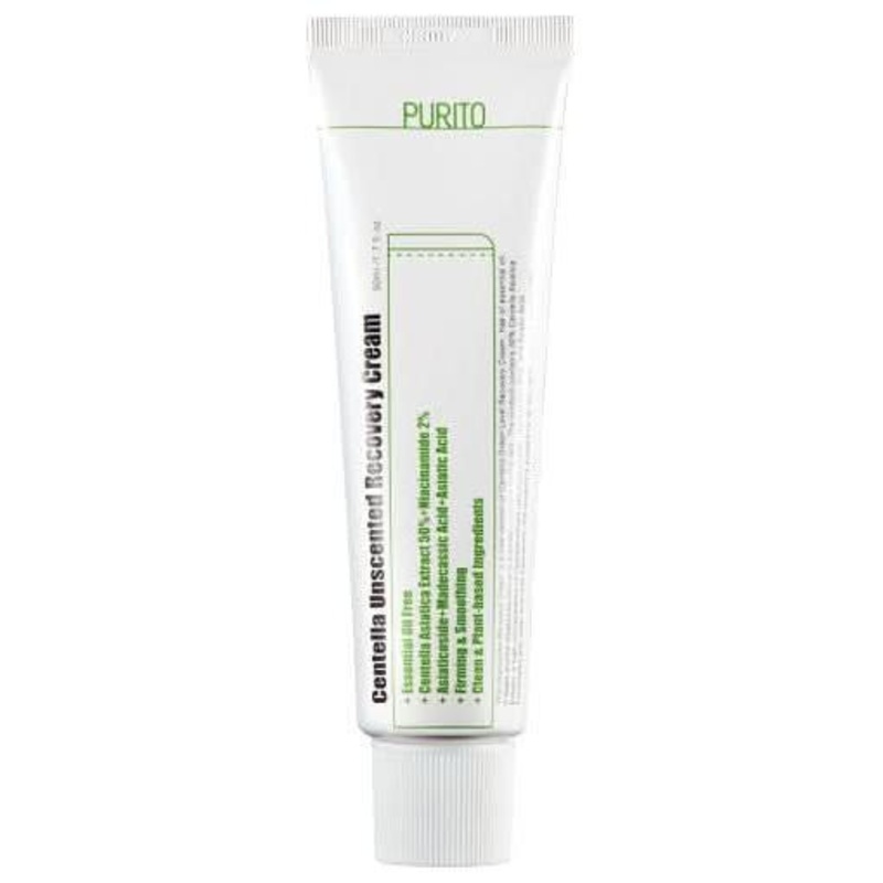 PURITO SEOUL Centella Unscented Recovery Cream  50ml | Barrier-Strengthening Moisturiser for Sensitive Skin