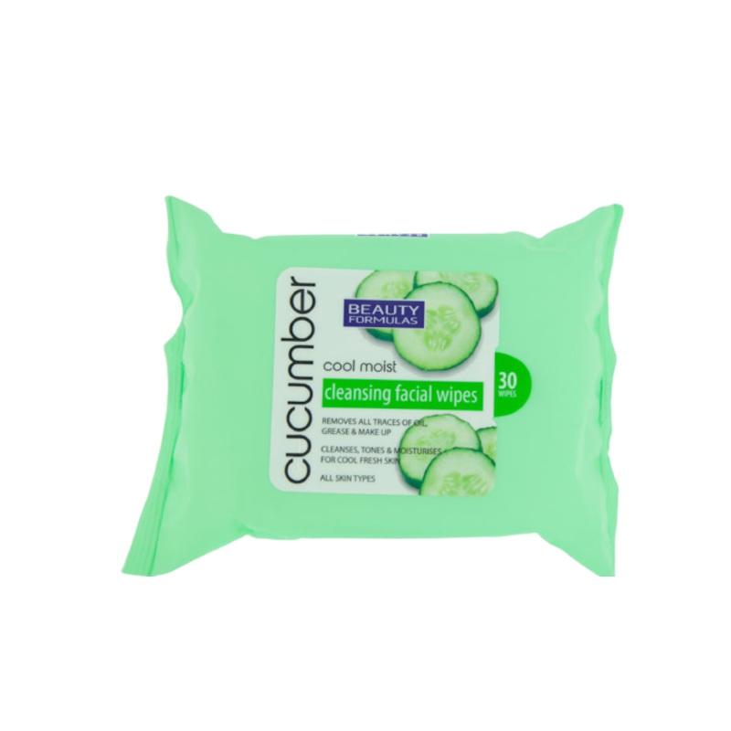 Beauty Formulas Cool Moist Cucumber Wipes 30