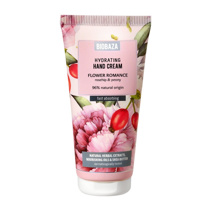 Biobaza Flower Romance hydrating hand cream, 50 mL