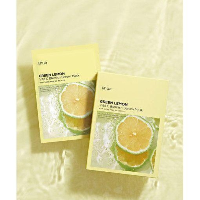 Anua Green Lemon Vita C Blemish Serum Mask  25ml | Brightening & Hydrating Vitamin C Sheet Mask