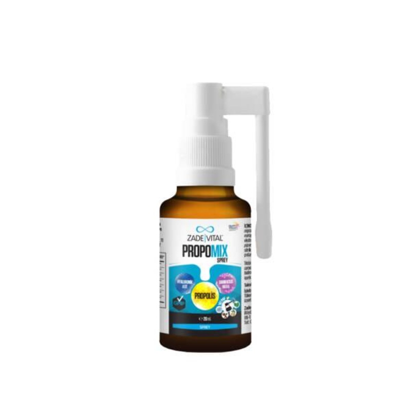 Zade Vital Propomix Throat Soothing Spray: Elderberry, Propolis & Hyaluronic Acid – Natural Immune Support & Relief, 20ml