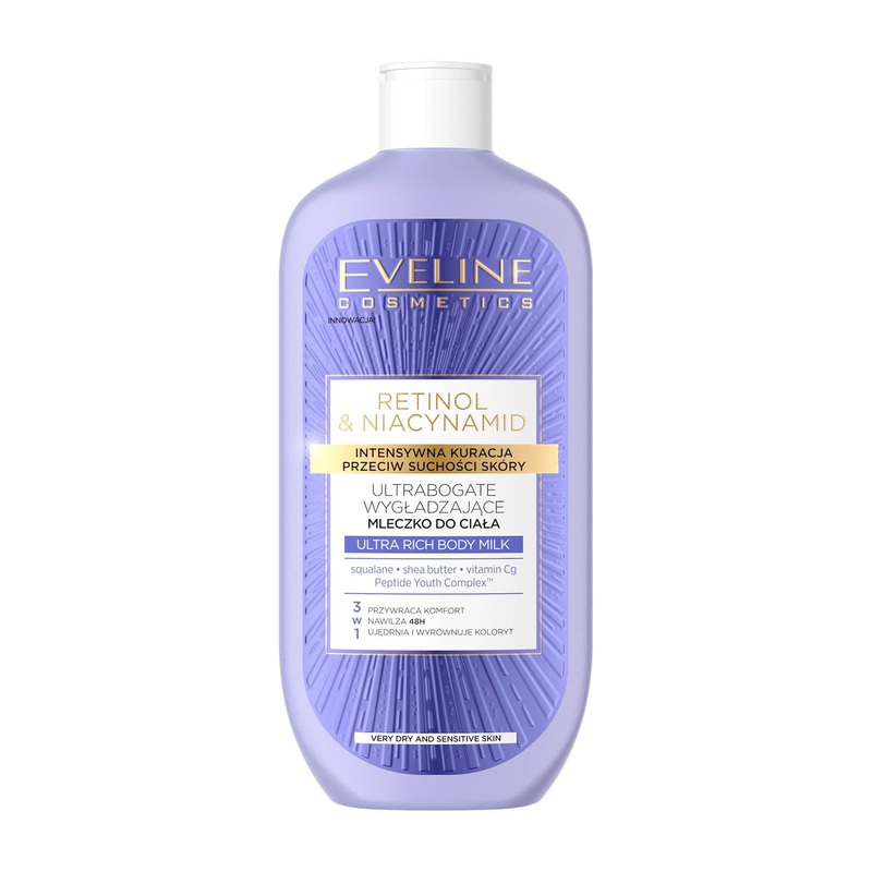 Eveline Cosmetics retinol & niacinamide ultra rich body milk, 350 mL