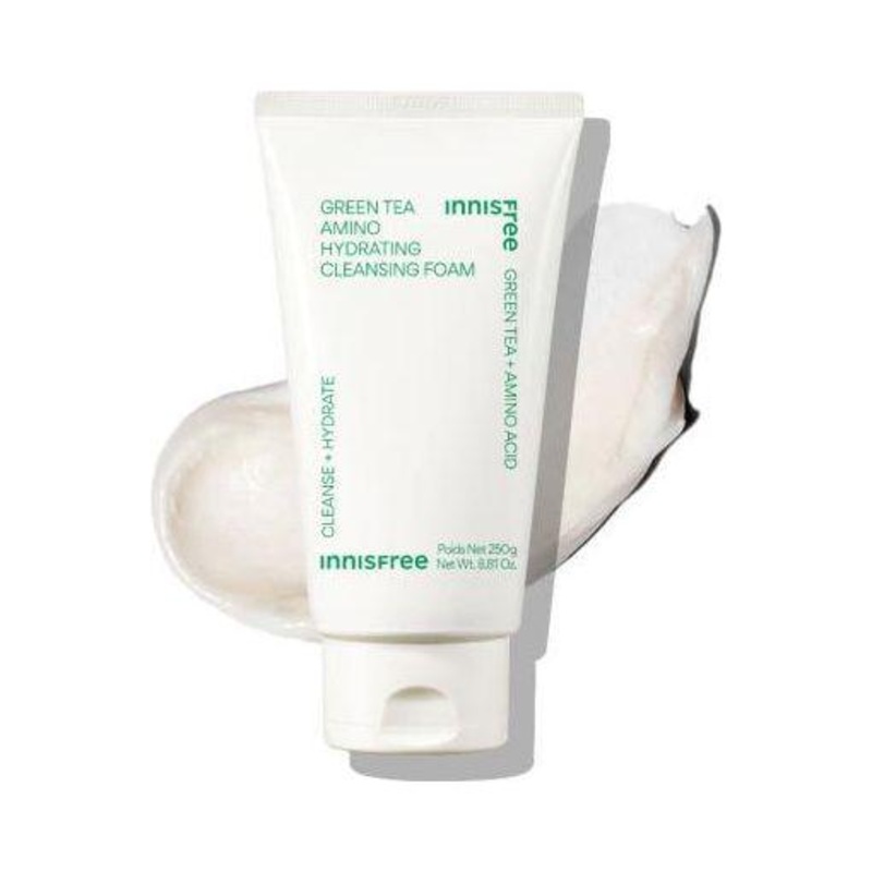 innisfree Green Tea Amino Hydrating Cleansing Foam – 250g | Deep Cleansing & Moisture Retention