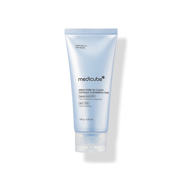 medicube Zero Pore Capsule Cleansing Foam  120g | Deep Pore Cleanser with Exosomes & BHA for Acne-Prone Skin