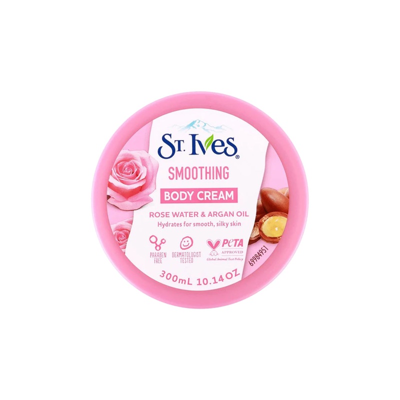 St.Ives Smoothing Body Cream With Rose Water & Argan Oil 300ml