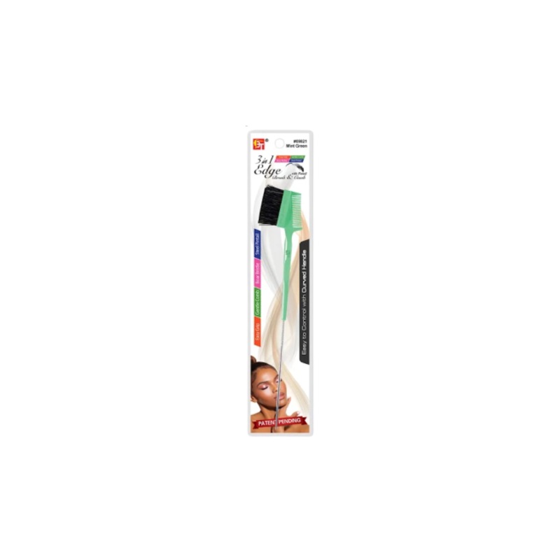 3In1 Edge Brush And Comb Mint Green