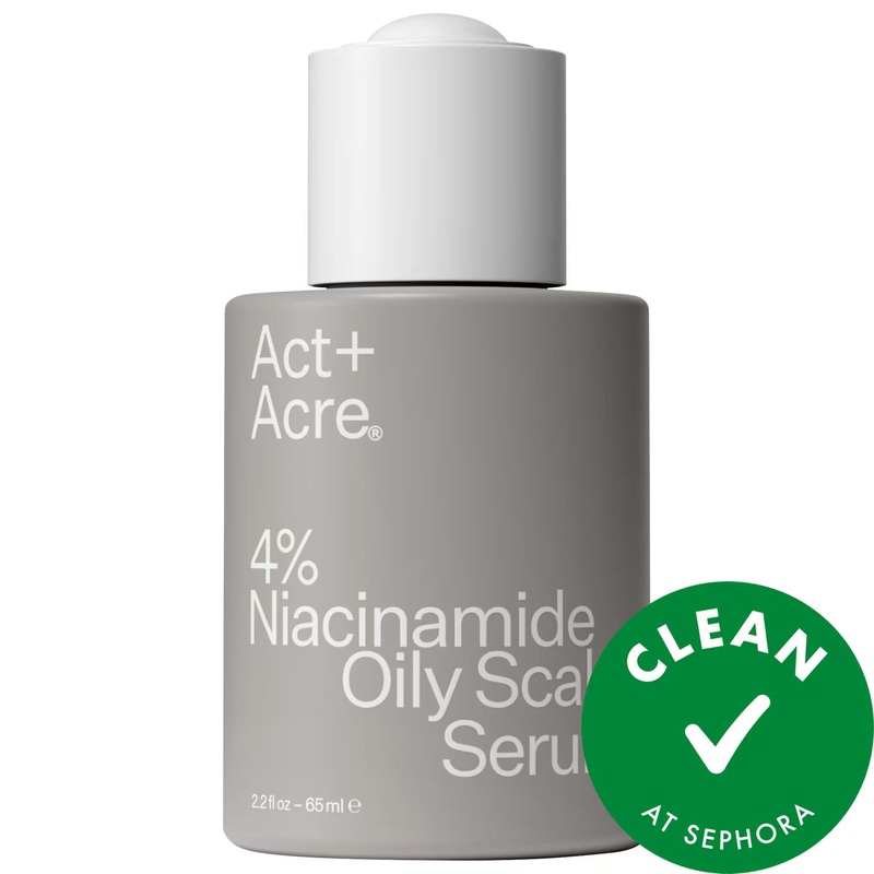 Act+Acre 4% Niacinamide Scalp Serum: Oil Control, Extend Washes, Vegan & Cruelty-Free – pH Balanced Treatment for Oily Scalp & Hair