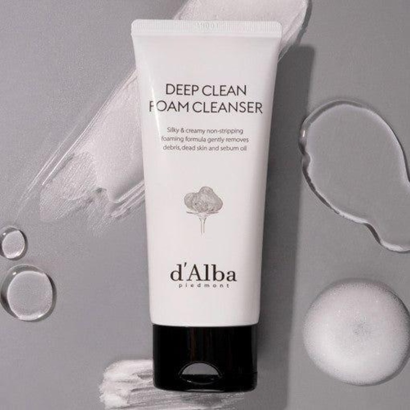 d’Alba White Truffle Deep Clean Foam Cleanser  80ml | Gentle, Hydrating & Vegan Face Cleanser