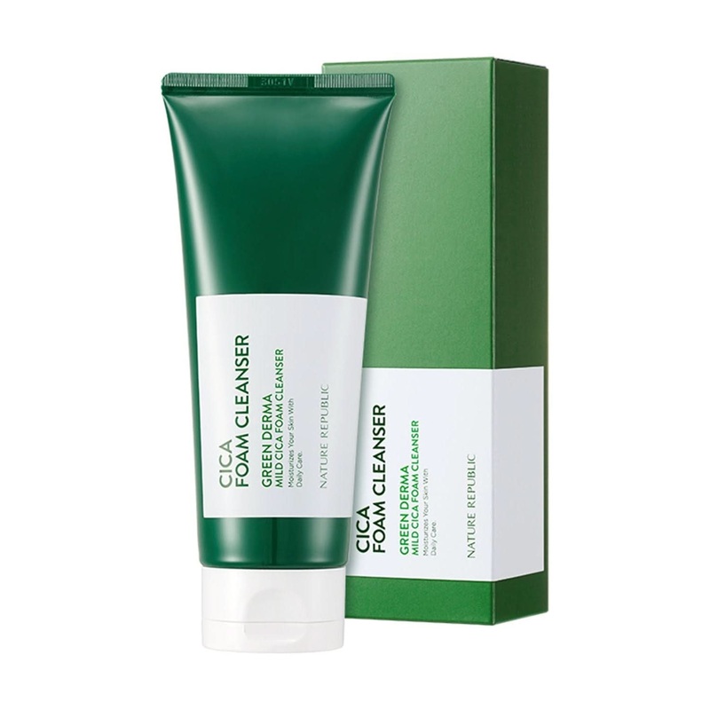[NATURE REPUBLIC] Green Derma Mild Cica Foam Cleanser – 150ml | Gentle Cleanse & Soothing Care