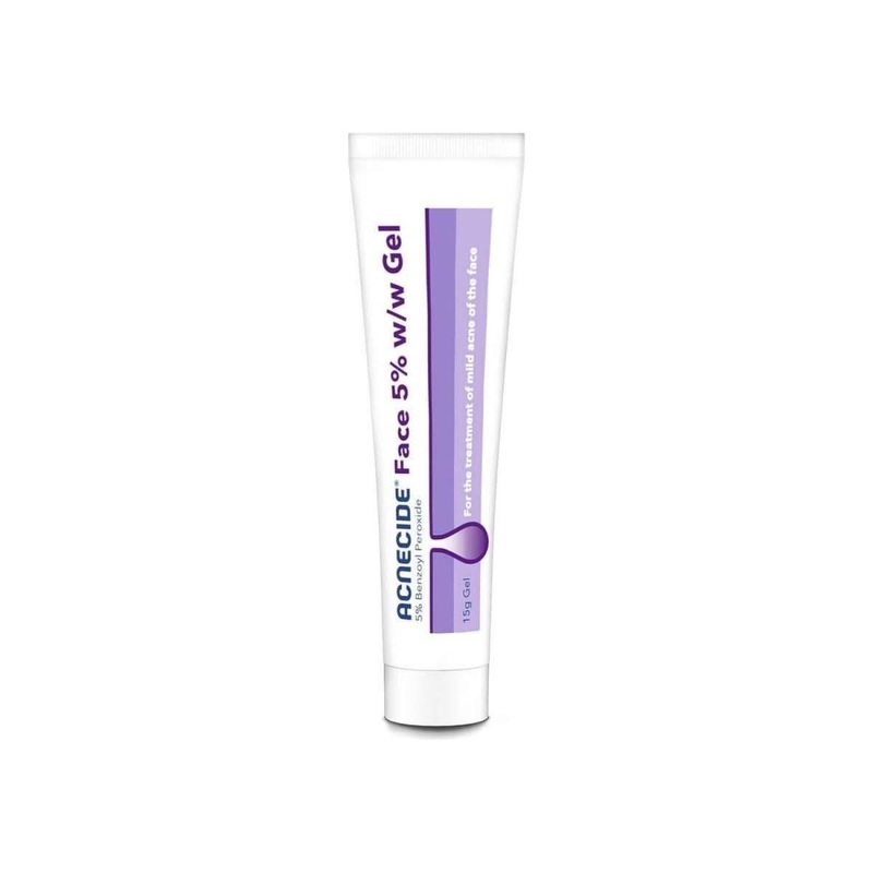 Acnecide Face Gel Spot Treatment  5% Benzoyl Peroxide Acne Solution (30g) 15ml
