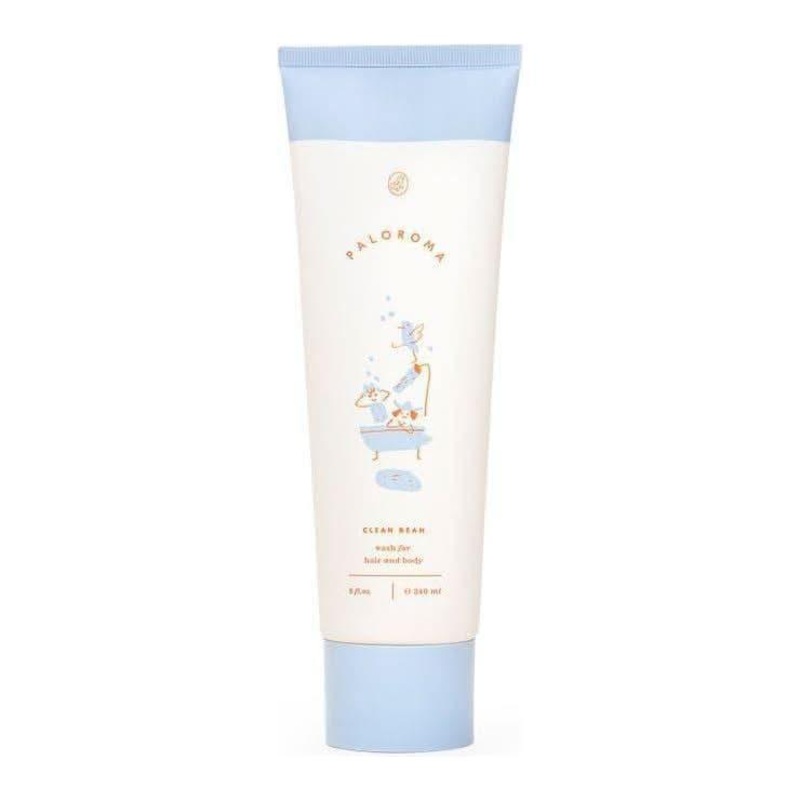 Paloroma Clean Bean Wash for Hair and Body  237ml | Gentle, Calming 2-in-1 Cleanser for Baby & Sensitive Skin 8 oz