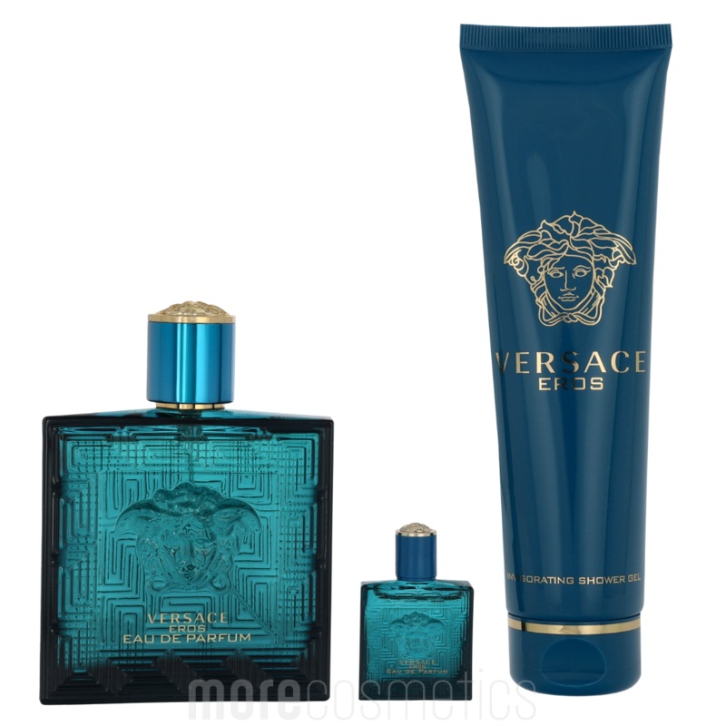Versace Eros Pour Homme Giftset Edp Spray 100ml/B&S Gel 150ml/Edp Spray 5ml