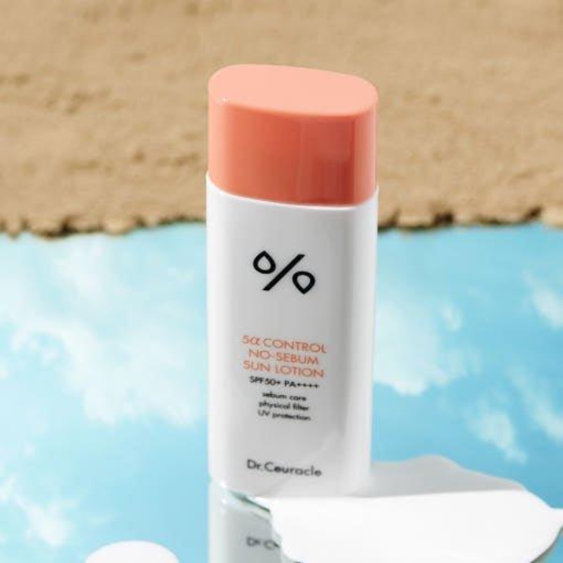 Dr.Ceuracle 5 Control No Sebum Sun Lotion SPF50+ PA++++  50ml | Oil-Control Sunscreen with Matte Finish for Oily & Sensitive Skin