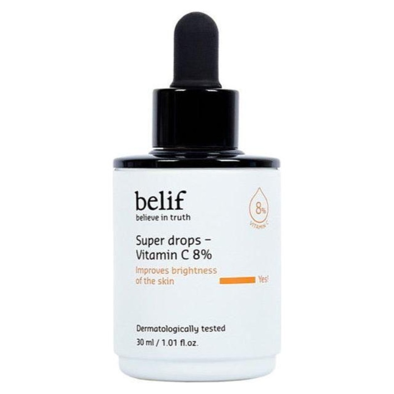Belif Super Drops Vitamin C 8% Ampoule  30ml | Brightening, Firming & Glow-Boosting Serum