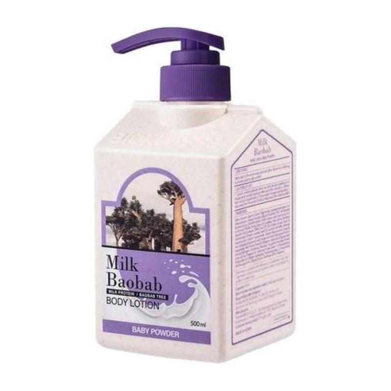 BIOKLASSE MILK BAOBAB Body Lotion  500ml | Gentle Hydration & Comforting Baby Powder Fragrance