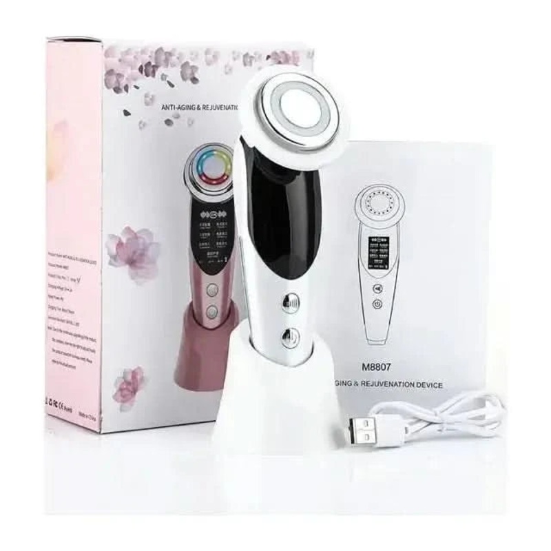7-in-1 Facial Massager  Advanced Anti-Aging Therapy & Skin Rejuvenation 7 in 1 White