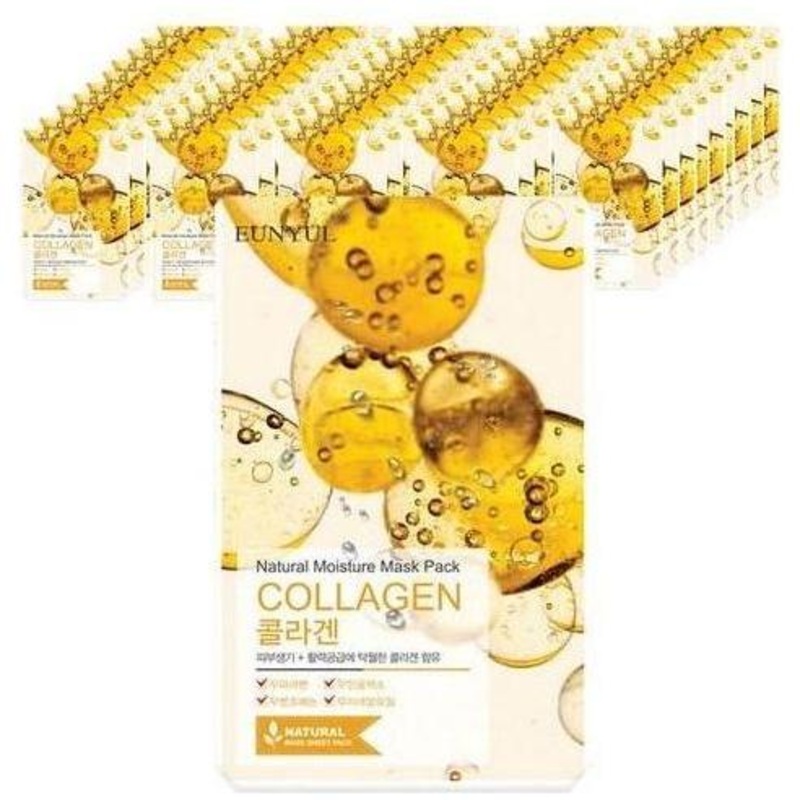 EUNYUL Collagen Natural Moisture Mask Pack – 22ml x 50 Pack | Intense Hydration & Firming Treatment