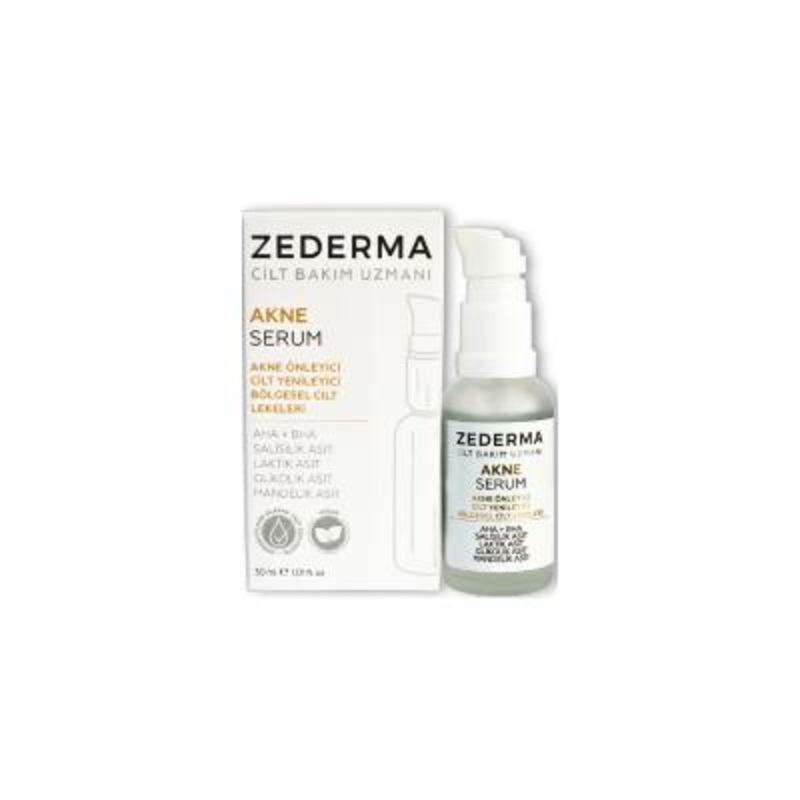Zederma Acne Serum 30 ml – AHA BHA Serum for Acne Treatment and Chemical Exfoliation, Paraben-free Skincare