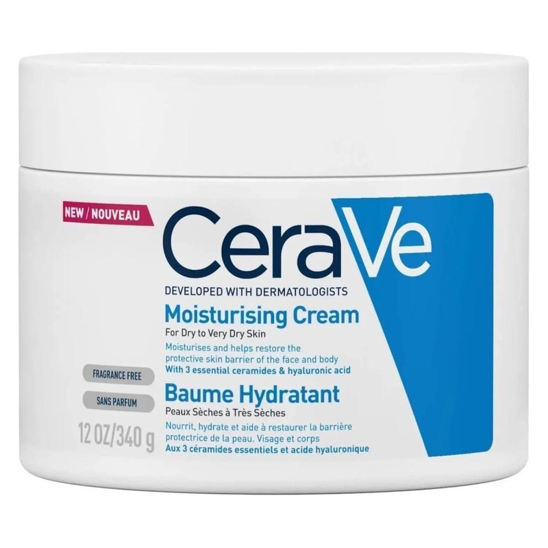 CeraVe Moisturising Cream  340g | 24-Hour Hydration for Dry to Very Dry Skin