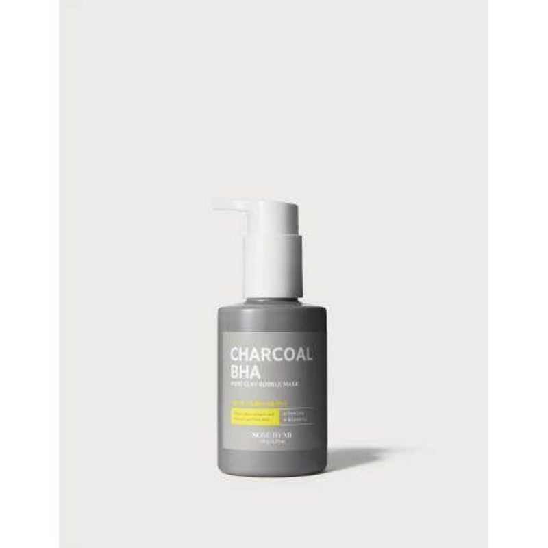 SOME BY MI Charcoal BHA Pore Clay Bubble Mask  120g | 2-in-1 Blackhead Cleanser & Pore Purifying Clay Mask