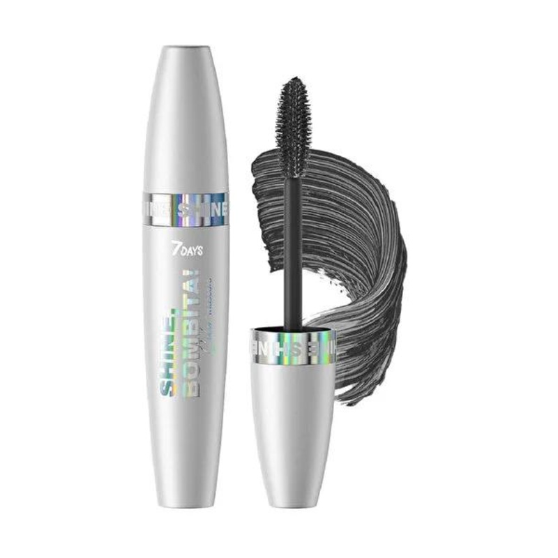 7Days Shine Bombita Maskara – Vegan Volume & Curl Mascara for Dramatic Lashes, Black