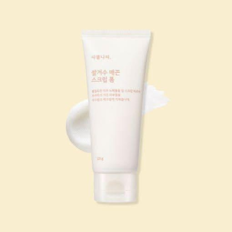 Shingmulnara Rice Bran Water Scrub Foam  120g | Exfoliating Cleanser for Radiant, Smooth Skin