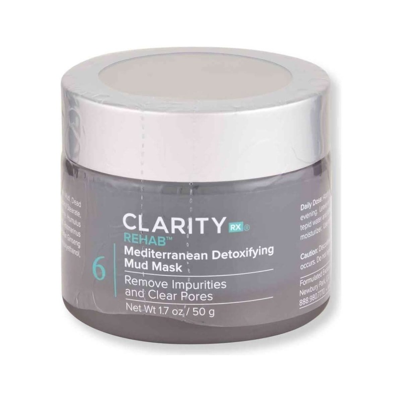 ClarityRx Rehab Mediterranean Detoxifying Mud Mask  50ml | Pore-Tightening & Clarifying Treatment
