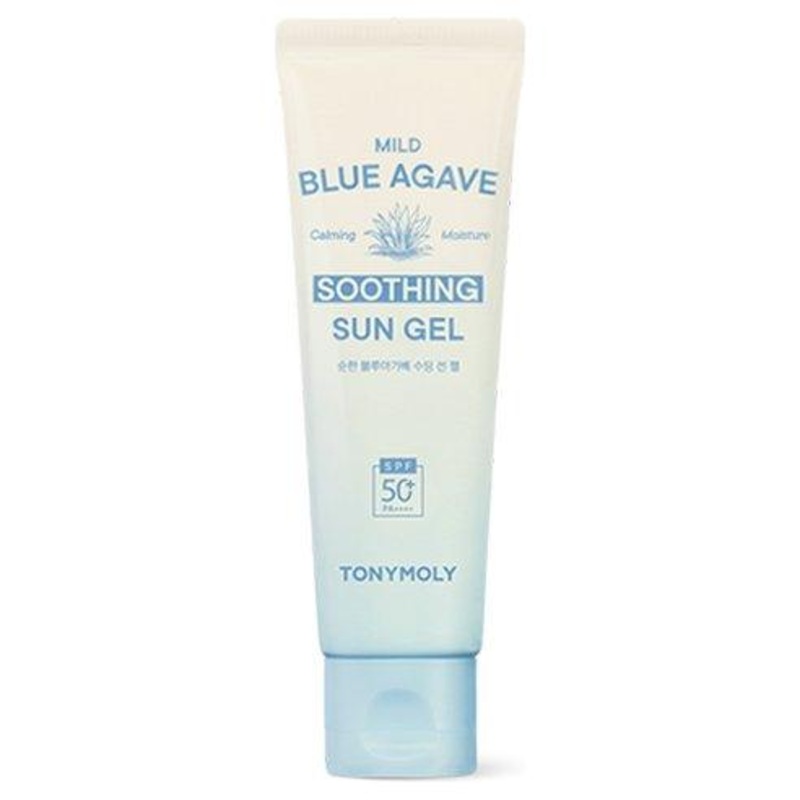 TONYMOLY Mild Blue Agave Soothing Sun Gel  50ml SPF50+ PA++++ | Lightweight Sunscreen with Cooling & Hydrating Agave Extract