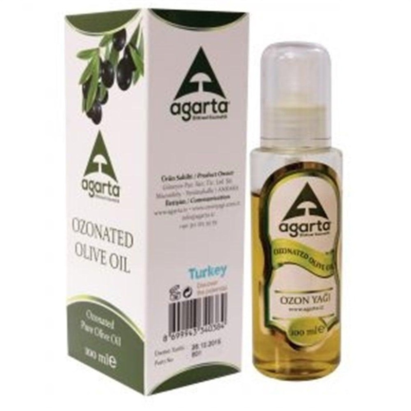 Agarta 100% Natural Ozonated Olive Oil for Skin Care & Massage – 3.38 fl oz, Organic & Holistic Health Product