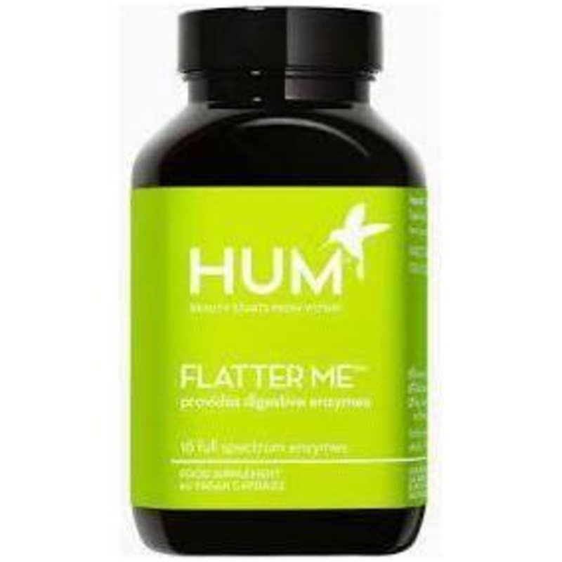 HUM Nutrition Flatter Me  60 Vegan Capsules | Digestive Enzyme Support for Bloating & Gas Relief