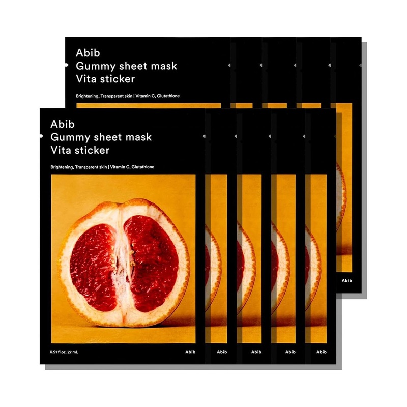 Abib Gummy Sheet Mask Vita Sticker  Brightening & Hydrating with Triple Hyaluronic Acid  27ml x 10 Sheets