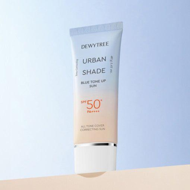 DEWYTREE Urban Shade Blue Tone Up Sun – 40g | Brightening & Foundation-Free SPF Protection