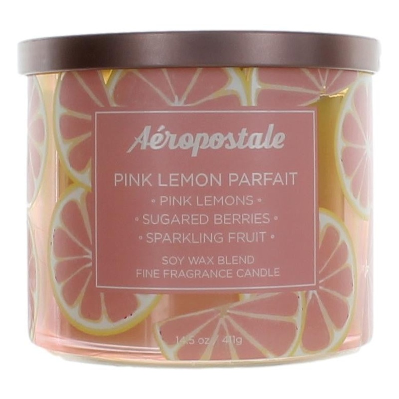 Aeropostale 14.5 oz Soy Wax Blend 3 Wick Candle – Pink Lemon Parfait