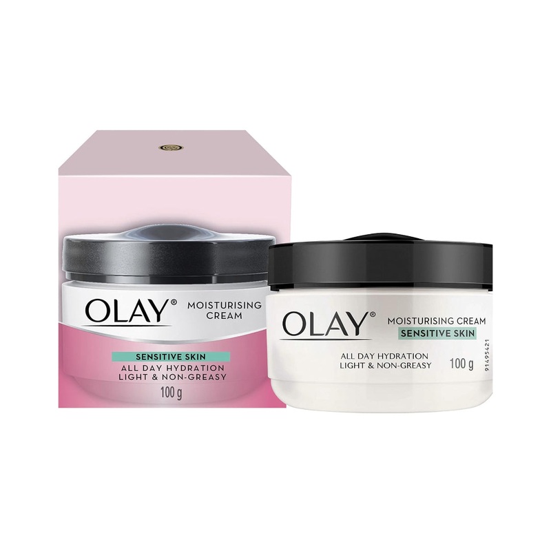 Olay Light & Non Greasy All Day Hydration Moisturising Cream For Sensitive Skin 100g