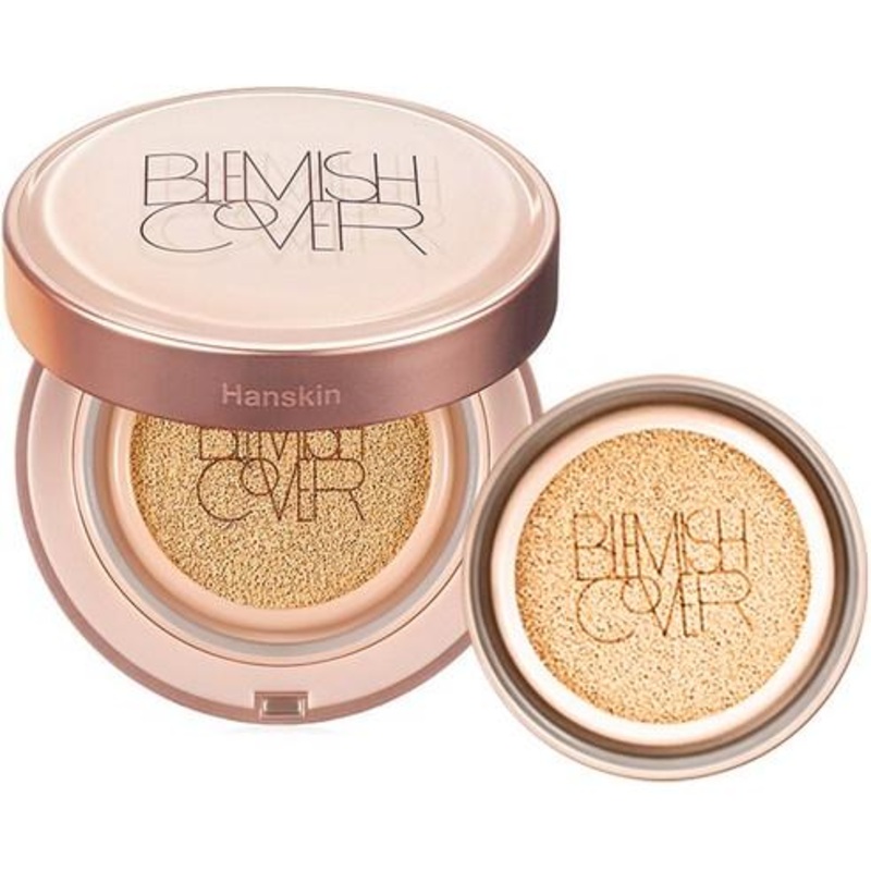 Hanskin Semi Matte Blemish Cover Conceal Cushion  11g + 11g Refill | High Coverage & SPF 50+ PA+++ #No. 21 Cream