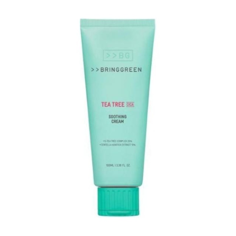 BRINGGREEN Tea Tree Cica Soothing Cream Plus 100ml | Enhanced Calming & Cleansing Care