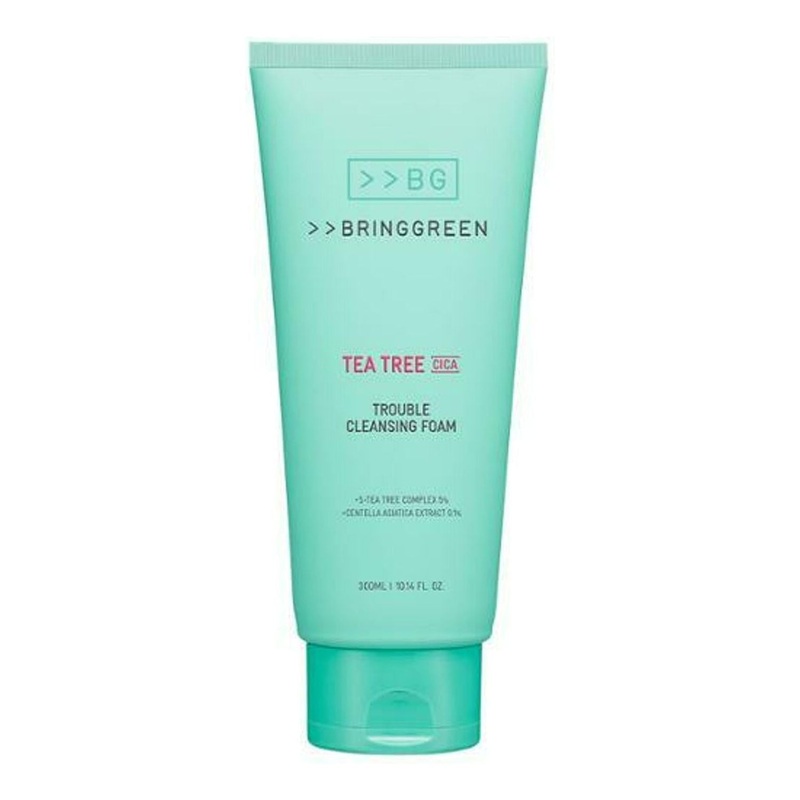 BRINGGREEN Tea Tree Cica Trouble Cleansing Foam  300ml | Soothing, Purifying & Acne Care