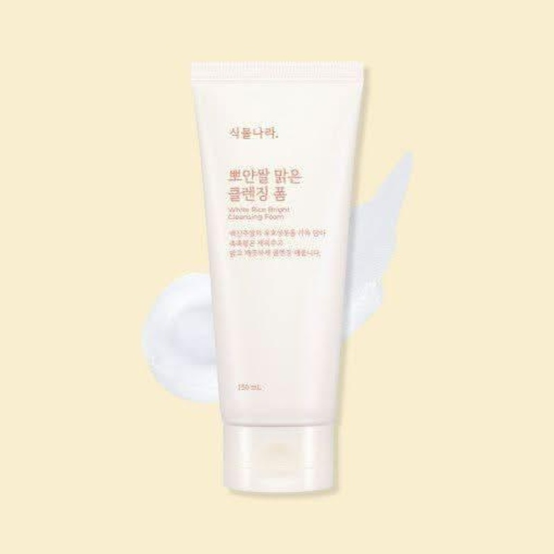 Shingmulnara White Rice Bright Cleansing Foam  150ml | Radiance-Boosting Daily Cleanser for Clear, Smooth Skin