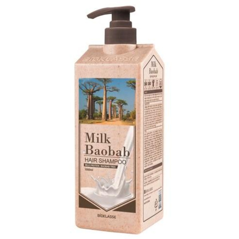 BIOKLASSE MILK BAOBAB Hair Shampoo  White Musk 1000ml | Deep Hydration & Scalp Nourishment
