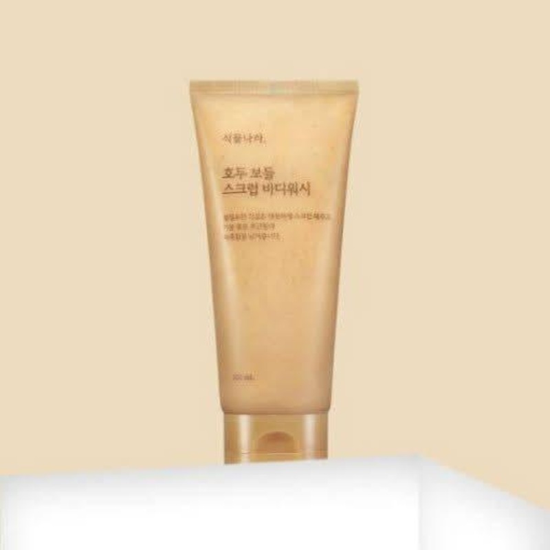 Shingmulnara Walnut Scrub Body Wash  200ml | 2-in-1 Exfoliating & Moisturising Creamy Cleanser
