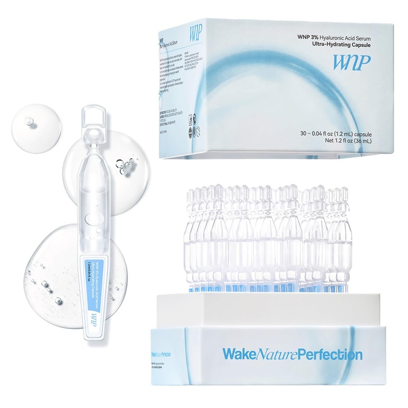 WNP 3% Hyaluronic Acid Serum Ultra-Hydrating Capsule  30 x 1.2ml | Lightweight, Deep Moisture Ampoule for All Skin Types 0.04 Fl Oz (Pack Of 30)