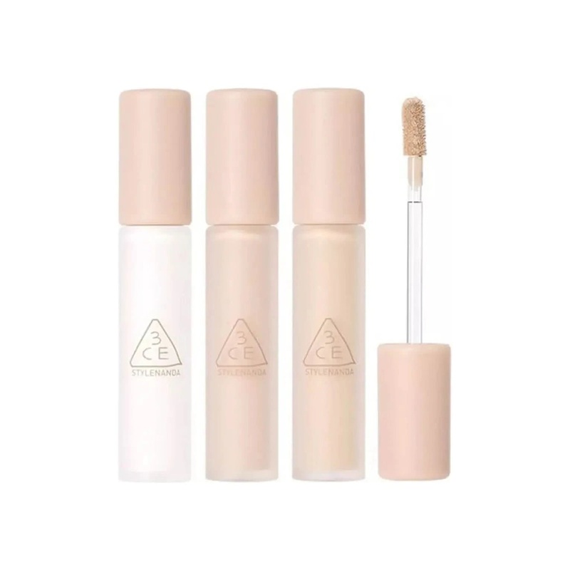 3CE Skin Fit Cover Liquid Concealer 5.2g | High-Coverage & Lightweight Formula 01 WHITE