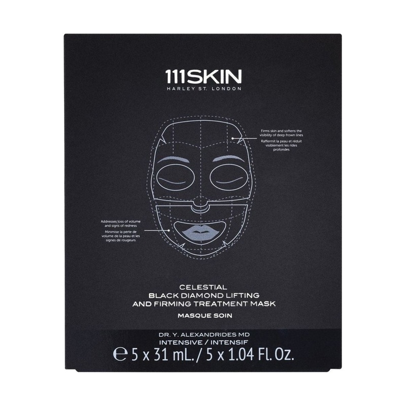 111SKIN Celestial Black Diamond Lifting & Firming Treatment Mask (5 Count) | Full-Face Sculpting, Lifting & Rejuvenation