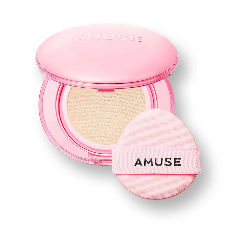 AMUSE Dew Power Vegan Cushion SPF50+ PA++++  15g | 24/7 Glowing Skin with Firming & Brightening Care #01 Pure