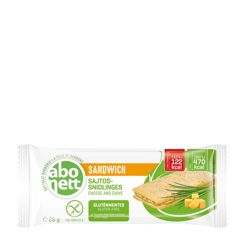 Abonett Sandwich Cheese & Chive gluten-free bar, 26 g