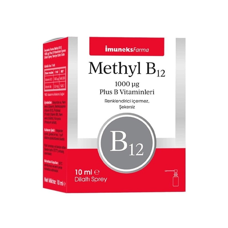 _muneks Farma Vitamin B12 Supplement 1000 mcg Methyl B12 Sublingual Spray – Boost Energy, Supports Nervous System, Convenient 10 ml Bottle