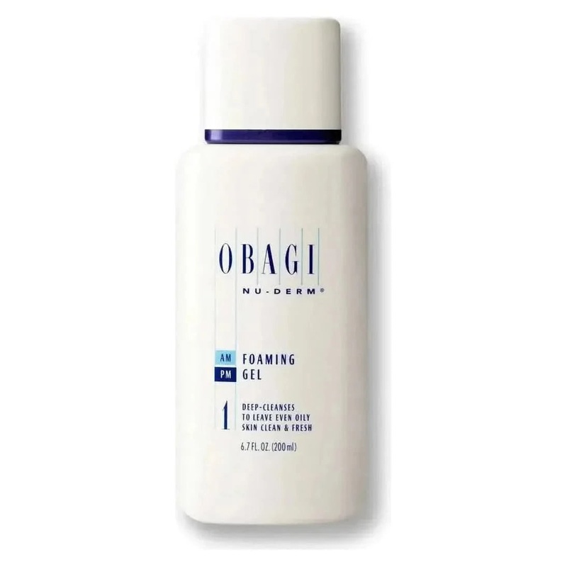 Obagi Nu-Derm Foaming Gel Cleanser  198ml | Deep-Cleansing Gel Face Wash for Oily & Combination Skin