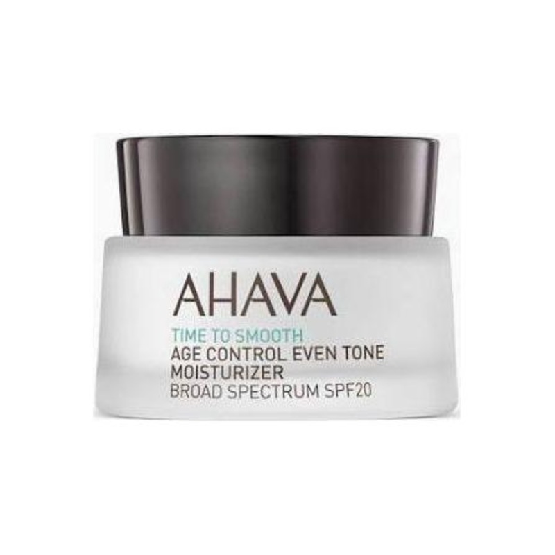AHAVA Time To Smooth Age Control Even Tone Moisturiser SPF 20 | Brightening & Anti-Aging Daily Face Cream (50ml)
