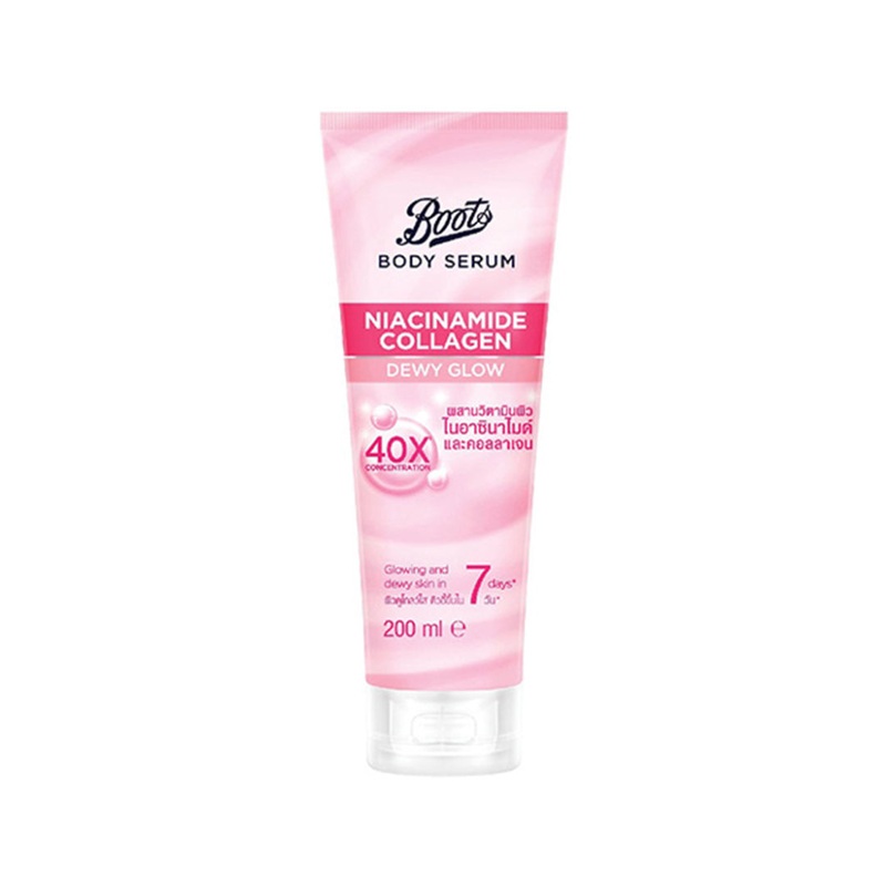 Boots Niacinamide Collagen Dewy Glow Body Serum 200ml